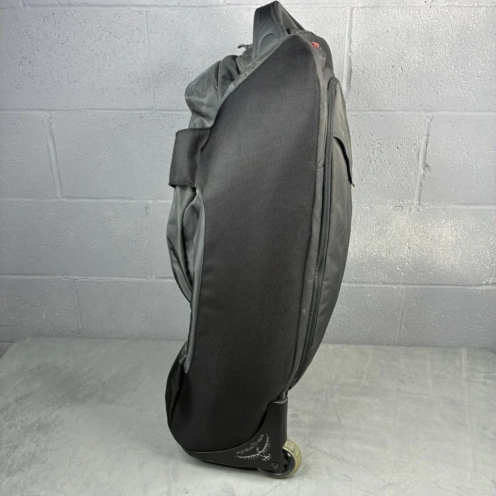 Osprey Meridian Wheeled Convertible Luggage Backpack Gray Carry On Travel Bag